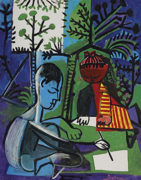 Pablo Picasso Claude Et Paloma Dessinant 1954 During T Flickr