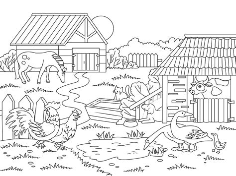 Coloriage Ferme Dessins Imprimer Gratuitement