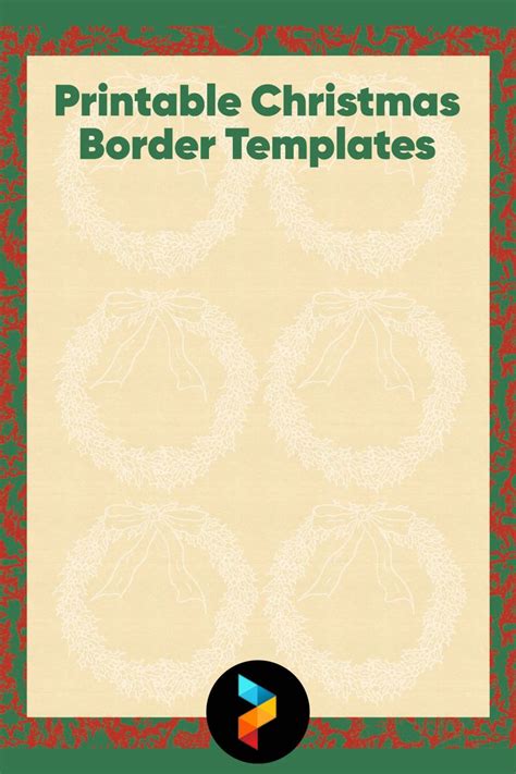 the front cover of printable christmas border templates