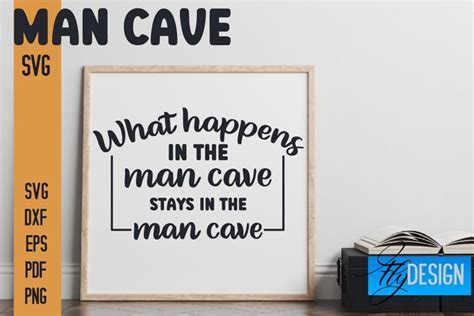 Man Cave SVG Design | Man Cave Rules | Funny Signs (2775046)