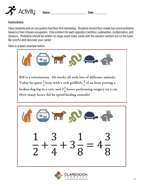 Multiplication Fraction Word Problems Worksheet