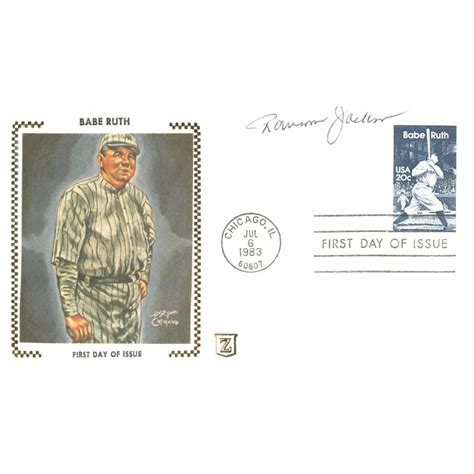 Ransom Jackson Signed Babe Ruth Fdc Envelope With Babe Ruth