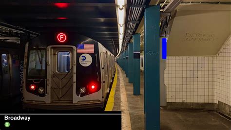 IND Crosstown Line F G Local Train R42 Garbage Train Action