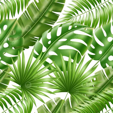 Tropical Leaves Seamless Pattern Background Tropical Leaves Seamless