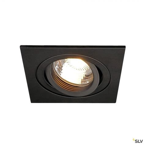 SLV NEW TRIA I GU10 Downlight Eckig Mattschwarz Max Lampen Kontor