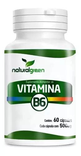 Vitamina B6 Piridoxina 60 Cápsulas Natural Green MercadoLivre