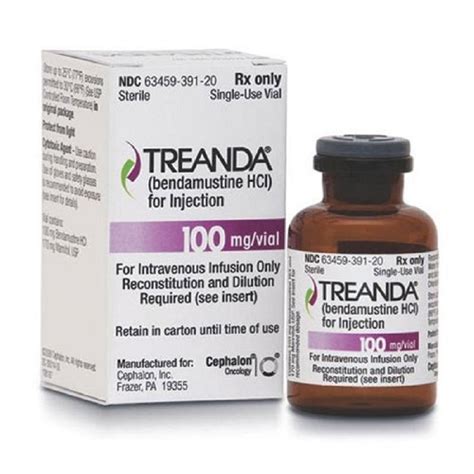 Cephalon Treanda Bendamustine Hcl 100mg Injection Packaging Vial At