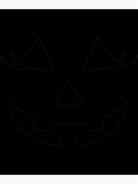 Halloween Smiling Pumpkin Jack O Lantern Eyelashes Face Poster For