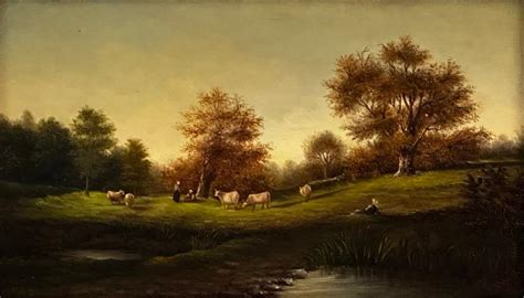 Lot Caspar Wolf Swiss Landscape With Cattle And Figures