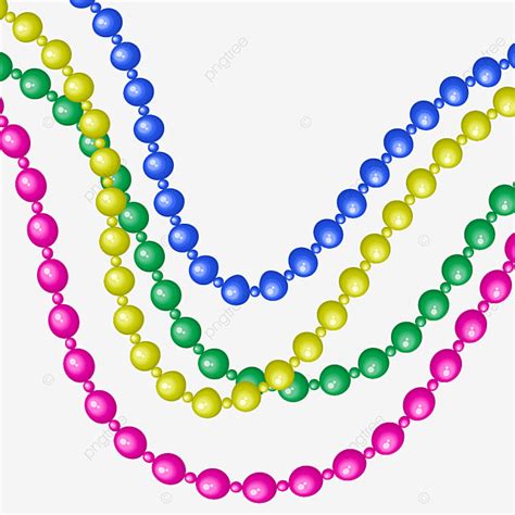 Mardi Gras Bead Clipart PNG Images Mardi Gras Beads Vector