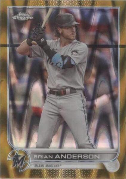 Topps Chrome Sonic Gold Raywave Refractor Brian Anderson