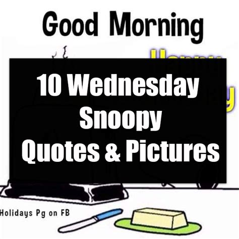 10 Wednesday Snoopy Quotes & Pictures