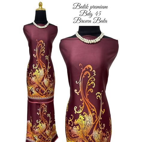 Kain Pasang Herga Borong Batik Satin Silk Bidang Meters