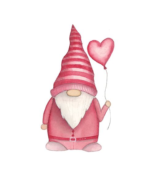 Digital Download Three Gnomes Valentines Day Printable Valentines Day