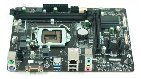 Placa M E Gigabyte H M S Lga Ddr Semi Nv Cor Marrom Escuro