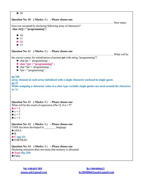 SOLUTION Cs201 Introduction To Programing Solved Mcqs Exam Based Quiz