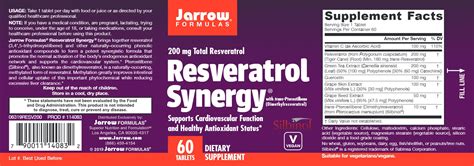 Resveratrol Synergy Jarrow Formulas Tablete