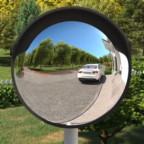 Outdoor Convex Traffic Mirror Black Cm Polycarbonate Espelho De