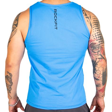 Regata Masculina Dry Fit Azul Rock Fit