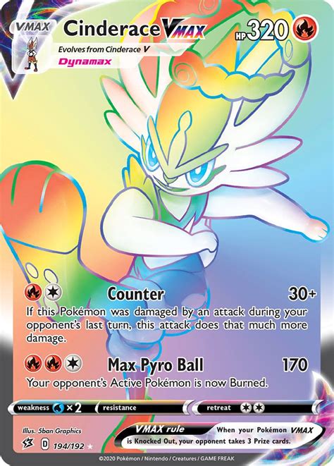 Serebii net Pokémon Card Database Rebel Clash 194 Cinderace VMAX