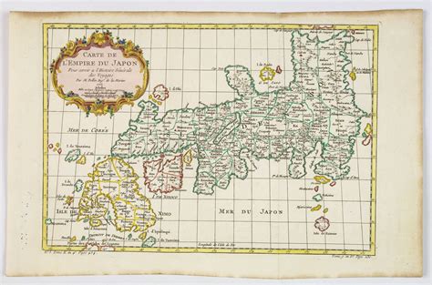 Carte De L Empire Du Japon Old Map By BELLIN J N