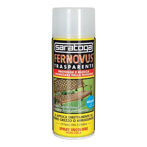 Smalto Spray Antiruggine Base Solvente Saratoga Fernovus Trasparente