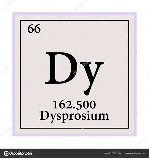 Dysprosium Periodic Table Elements Vector Illustration Eps — Stock ...