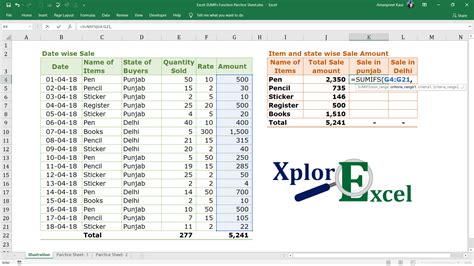 Excel Sumifs Function Download 2 Practice Sheet For Free