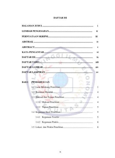 DAFTAR ISI HALAMAN JUDUL