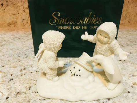 Where Did He Go Snowbabies Snowman Dept Snowbabies Etsy