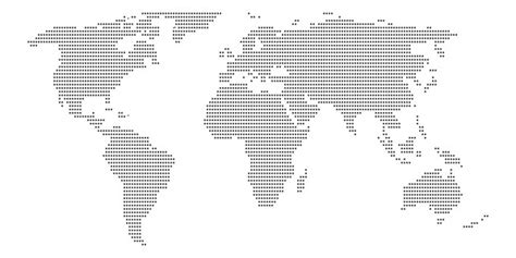 Vector De Mapa Del Mundo Punteado Vector Premium