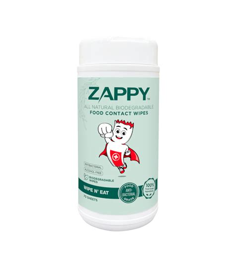 Zappy All Natural Biodegradable Food Contact Wipes