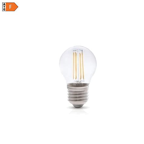 Żarówka Led E27 4w Filament G45 Biała Ciepła ściemnialna E27 Duży