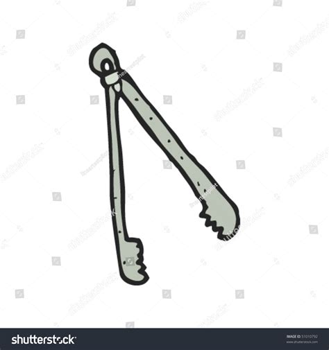 Quirky Drawing Of Bbq Tongs Stock Vector Illustration 51010792