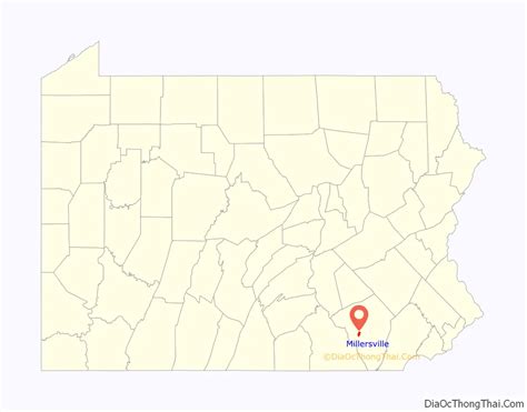 Map of Millersville borough, Pennsylvania