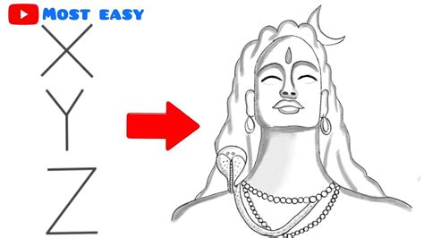 How To Draw Lord Shiva Easy Drawing Of Lord Lord Mahadev Step By