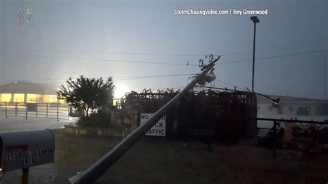 Tornado Warned Supercell Thunderstorm With Damaging Wind Commerce TX