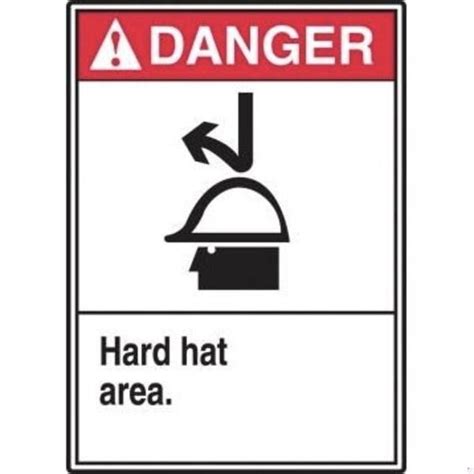 Accuform ANSI DANGER Safety Sign HARD HAT MPPA030VA MPPA030VA Zoro