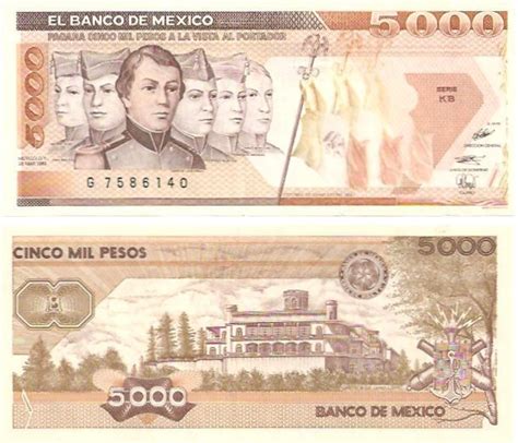 Mexiko Banknote Pesos P C Geldschein