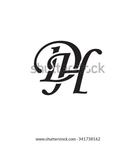 Dh Initial Monogram Logo Stock Vector Royalty Free