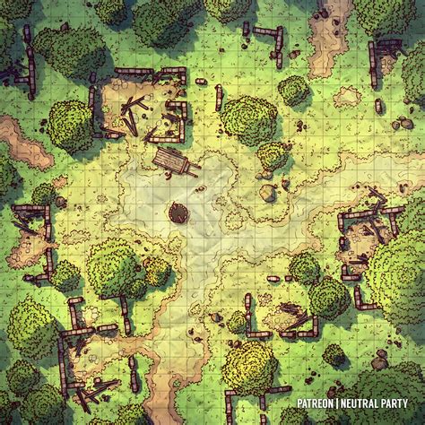 Abandoned Village Battlemap R Dungeonsanddragons