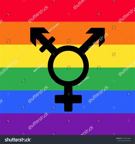 Transgender Sex Icon Gender Symbol Black Stock Vector Royalty Free Shutterstock