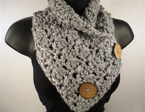 Ravelry Button Scarf Cowl Pattern By Donna Villamaino