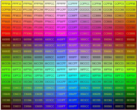 11+ Web Color Codes Chart - Aneka Warnaku