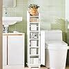 SoBuy FRG177 W Support Papier Toilette Armoire Toilettes Porte Brosse