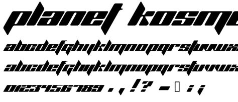 Planet Kosmos Font