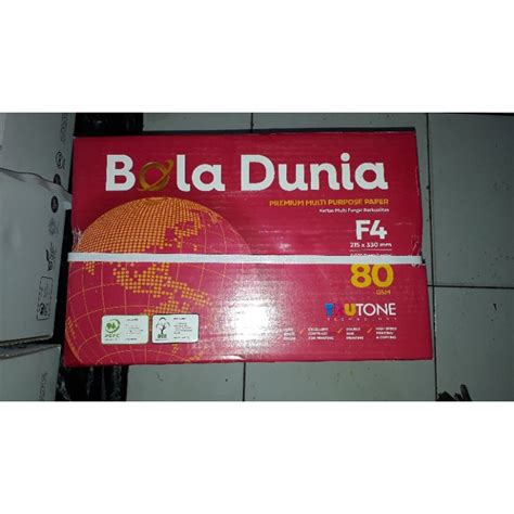 Jual Kertas Hvs F Gram Bola Dunia Bok Isi Rim Shopee Indonesia