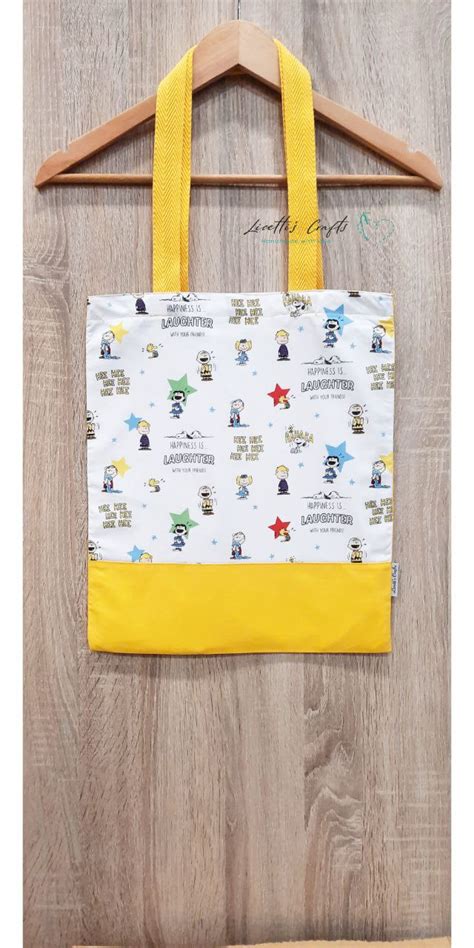 Tote Bag Tela Snoopy Y Sus Amigos