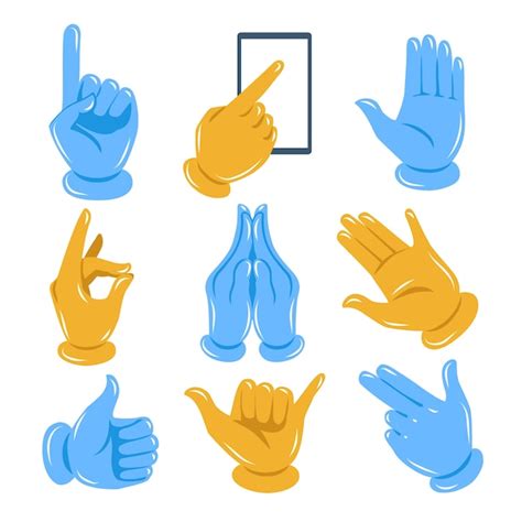 Free Vector | Hand drawn emoji hands collection