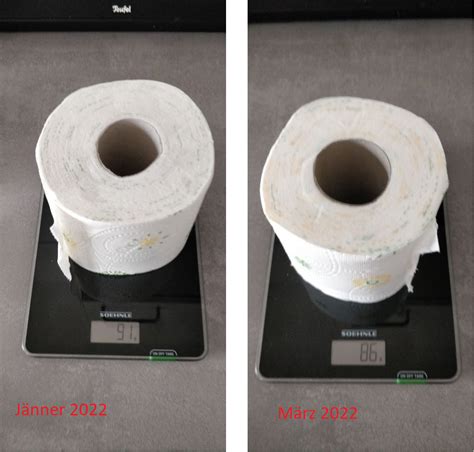 Toilet paper decreased in weight. January vs. March : r/shrinkflation